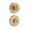 Brass round turn knob for doors or cabinets