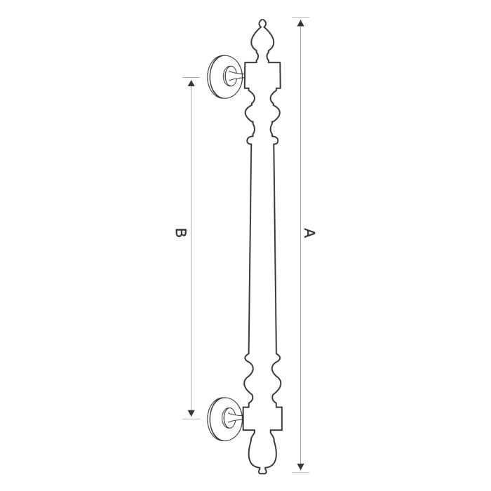 Brass Cramella door pull handle