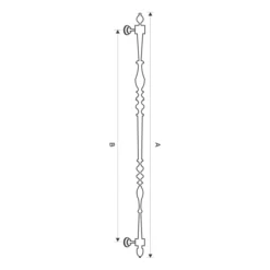 brass Cleopetra door pull handle for home doors, office doors, interior doors, premium hardware
