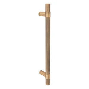 knurled brass door pull handle with premium finish for main and interior doors