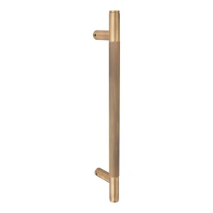 knurled brass door pull handle with premium grip for modern main doors