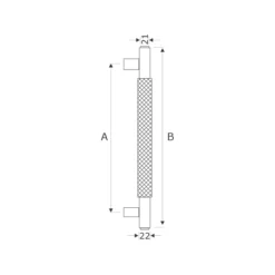 brass door pull knurled handle for home doors, office doors, interior doors, premium hardware
