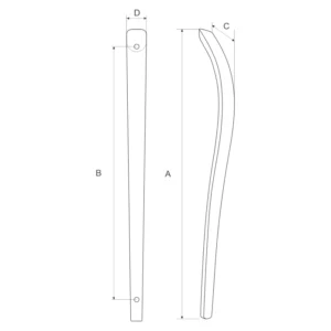 Premium brass Lina door pull handle for modern main and interior doors