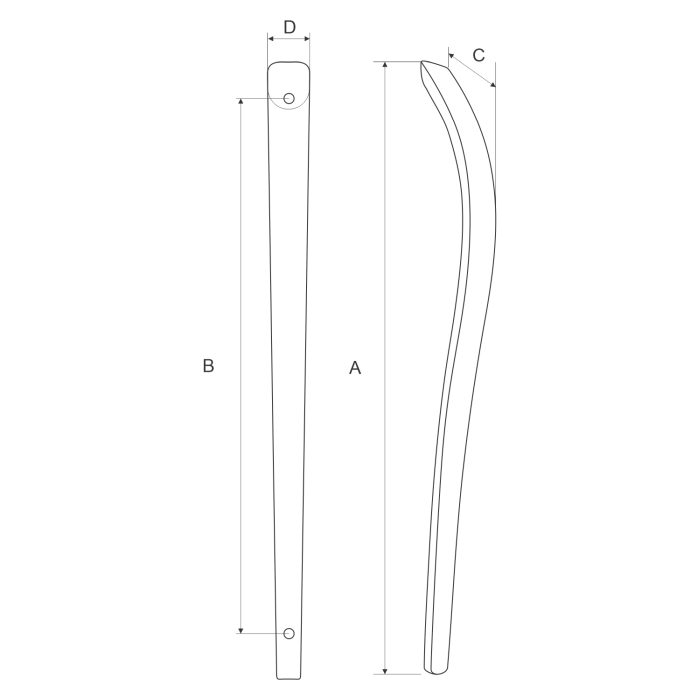 Premium brass Lina door pull handle for modern main and interior doors