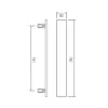 Brass ripple door pull handle 400mm total length