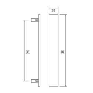 brass side grooves door pull handle for home doors, office doors and interior doors, premium hardware