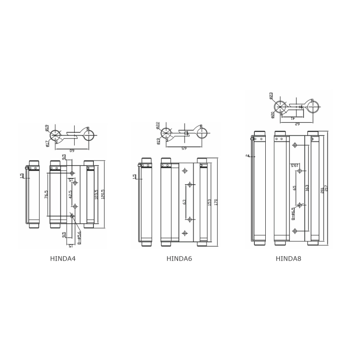 stainless steel double action spring door hinge heavy duty for self closing swing doors