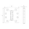 stainless steel parliament door hinge for wide opening doors