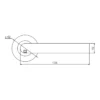 Stainless Steel Lever 135mm in EuroArt British Hardware