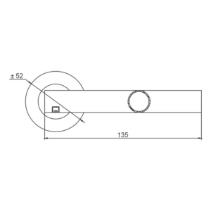 Stainless Steel Lever 135mm in Matt Black EuroArt British Hardware