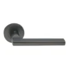EuroArt Stainless Steel Lever 128mm Matt Black British Hardware