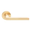 EuroArt Stainless Steel Lever 128mm Satin Champagne Gold British Hardware