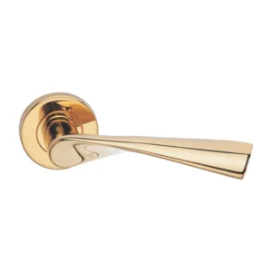 EuroArt Stainless Steel Lever 127mm Polished Brass British Hardware