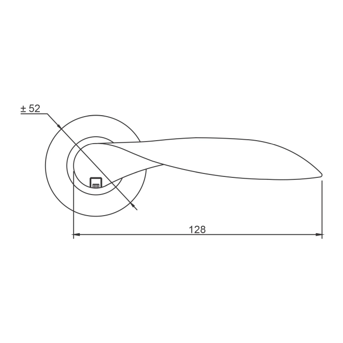 EuroArt Stainless Steel Lever 128mm Satin Stainless Steel British Hardware