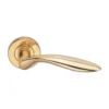 EuroArt Stainless Steel Lever 135.5mm Polished Brass British Hardware