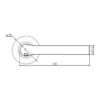EuroArt Stainless Steel Lever 130mm Satin Stainless Steel British Hardware