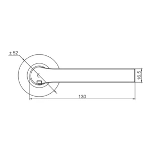 EuroArt Stainless Steel Lever 130mm Satin Stainless Steel British Hardware