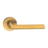 EuroArt Stainless Steel Lever 130mm Satin Brass British Hardware