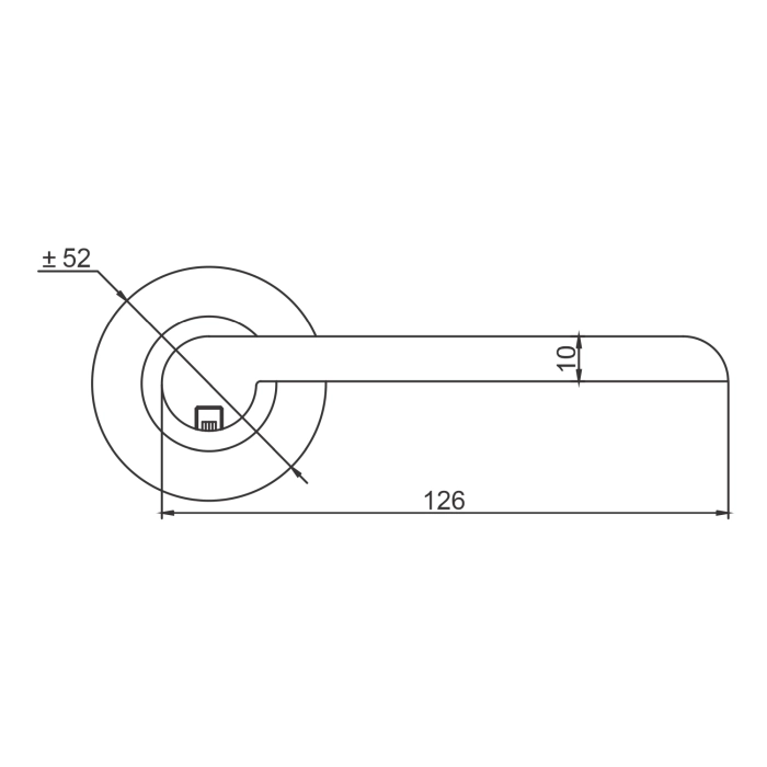 EuroArt Stainless Steel Lever 126mm British Hardware