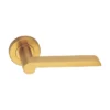 EuroArt Stainless Steel Lever 126mm Satin Brass British Hardware