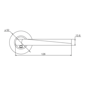 EuroArt Stainless Steel Lever 126mm British Hardware