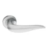 Investment Cast Solid Stainless Steel Lever Handle 130mm in Satin Stainless Steel EuroArt British Hardware