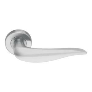 Investment Cast Solid Stainless Steel Lever Handle 130mm in Satin Stainless Steel EuroArt British Hardware