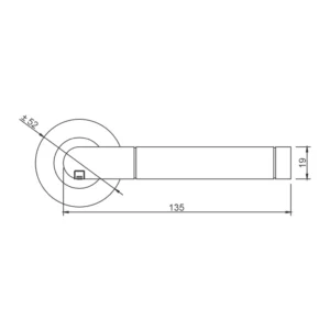 EuroArt Designer Stainless Steel Lever 135mm British Hardware