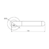 EuroArt Stainless Steel Lever 135mm British Hardware