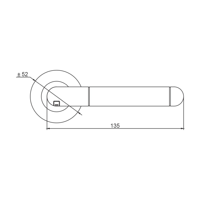 EuroArt Stainless Steel Lever 135mm British Hardware