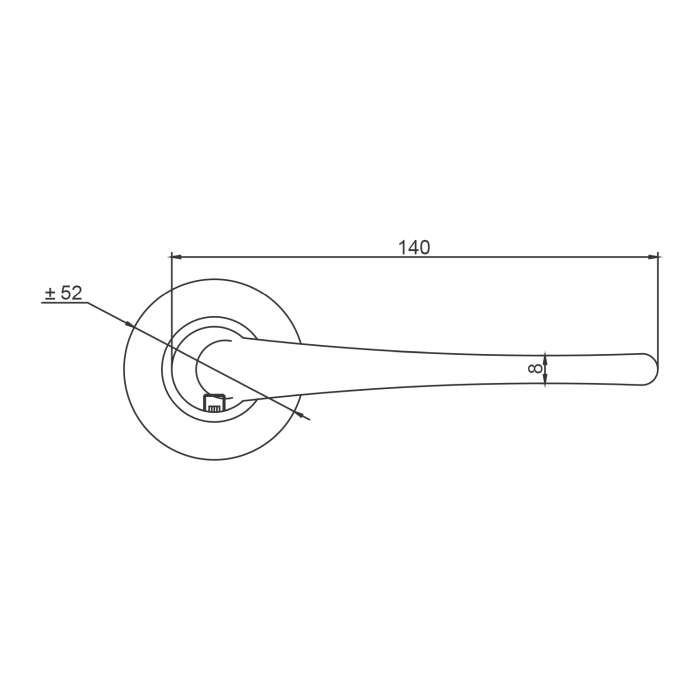 EuroArt Stainless Steel Lever 140mm British Hardware