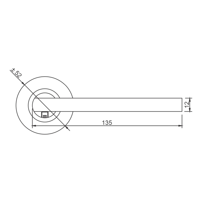 EuroArt Stainless Steel Lever 135mm British Hardware