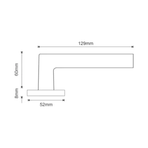 EuroArt Stainless Steel Lever 129mm British Hardware