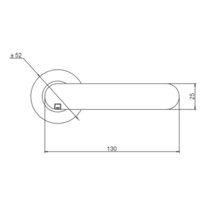 EuroArt Stainless Steel Lever 130mm British Hardware