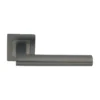 stainless steel lever handle on square rose with escutcheon for home doors, office doors and interior doors