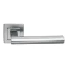 stainless steel lever handle on square rose with escutcheon for home doors, office doors and interior doors