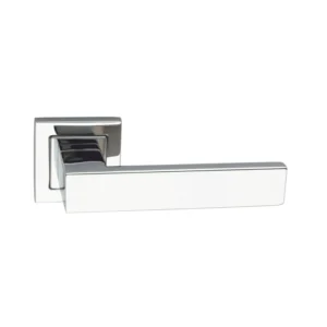 Lever Handle Square Rose with Escutcheon 130mm