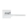 stainless steel lever handle on square rose with escutcheon for home doors, office doors and interior doors