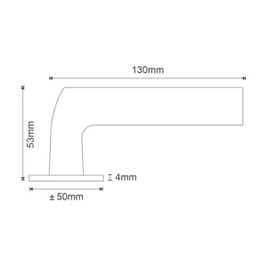 EuroArt Stainless Steel Lever 130mm British Hardware