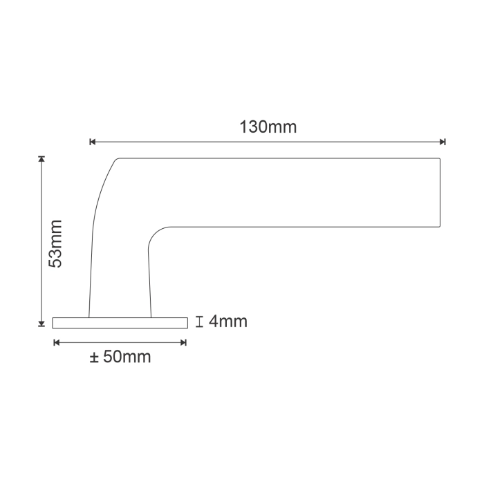 EuroArt Stainless Steel Lever 130mm British Hardware