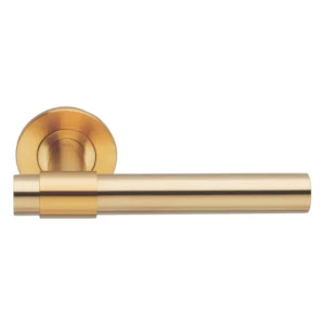EuroArt Stainless Steel Lever 136mm Satin Champagne Gold British Hardware