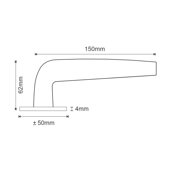 EuroArt Stainless Steel Lever 139mm British Hardware