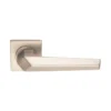 lever handle on square rose with escutcheon for doors, suitable for home doors, office doors, interior doors, premium stainless steel hardware