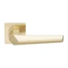 lever handle on square rose with escutcheon for doors, suitable for home doors, office doors, interior doors, premium stainless steel hardware