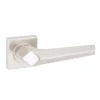 lever handle on square rose with escutcheon for doors, suitable for home doors, office doors, interior doors, premium stainless steel hardware