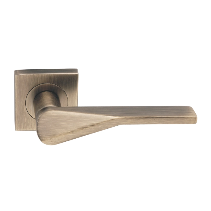 lever handle on square rose with escutcheon for doors, suitable for home doors, office doors, interior doors, premium stainless steel hardware
