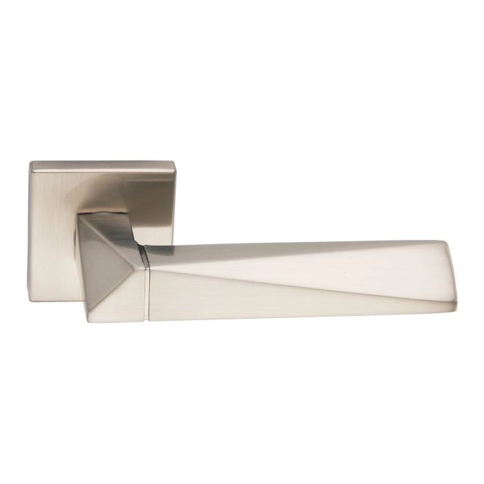 lever handle on square rose with escutcheon for doors, suitable for home doors, office doors, interior doors, premium stainless steel hardware