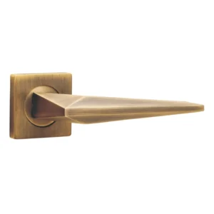 lever handle on square rose with escutcheon for doors, suitable for home doors, office doors, interior doors, premium stainless steel hardware