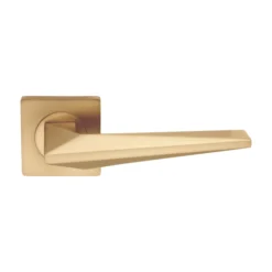 lever handle on square rose with escutcheon for doors, suitable for home doors, office doors, interior doors, premium stainless steel hardware