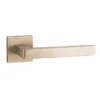 lever handle on square rose with escutcheon for doors, suitable for home doors, office doors, interior doors, premium stainless steel hardware